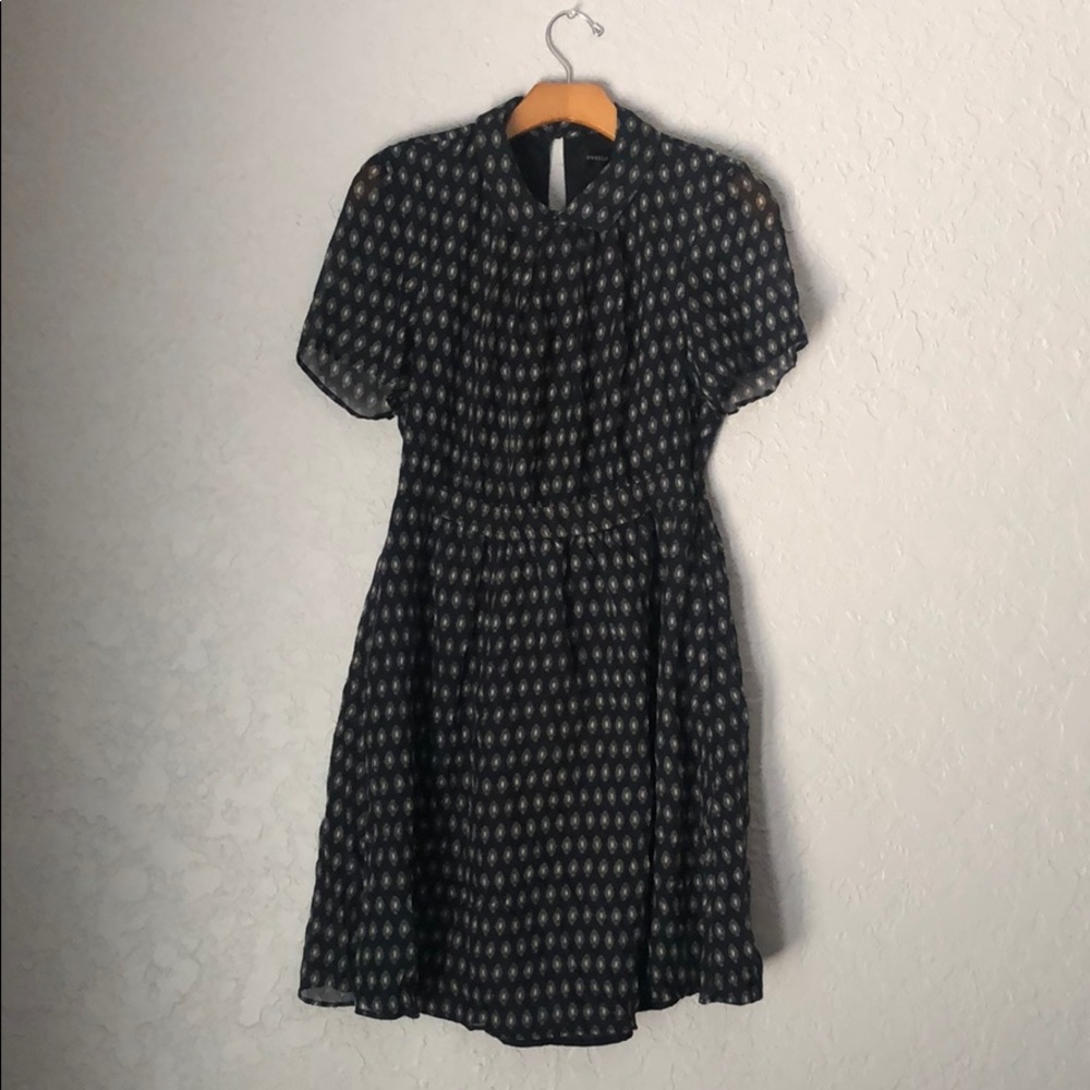 Printed silk dress